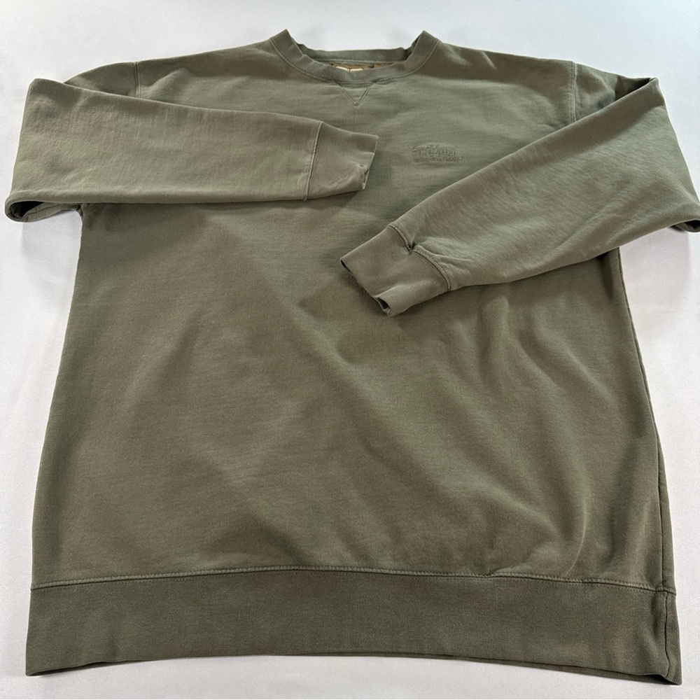 C.E. Schmidt Workwear Sweatshirt Men's Largeโ Long Sleeve Crew Neck Green EUC
